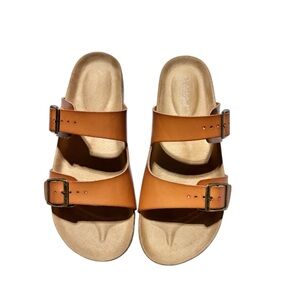 🆕 Cat & Jack Drew Footbed Sandals in Cognac Size 4
